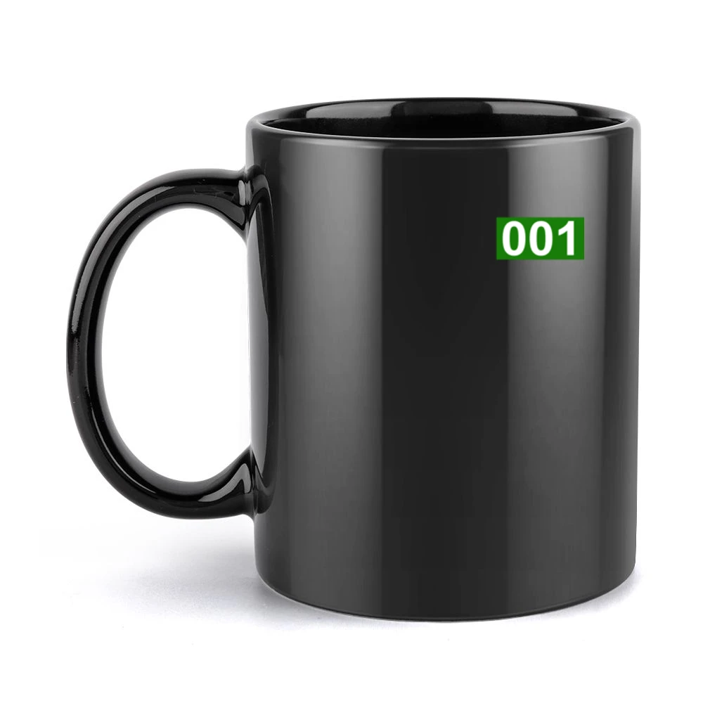 001 Squid Game Player Halloween Costume Black Mug