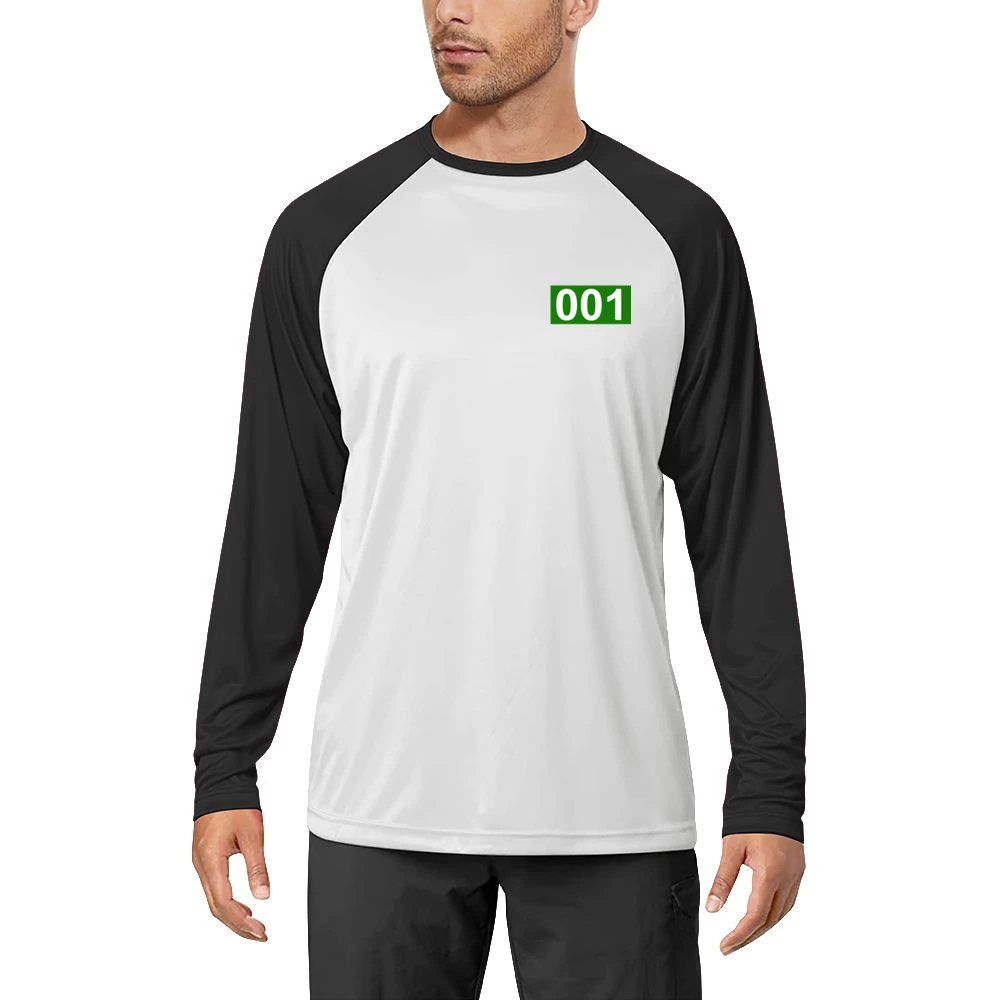 001 Squid Game Player Halloween Costume Men Long Sleeve T-Shirt
