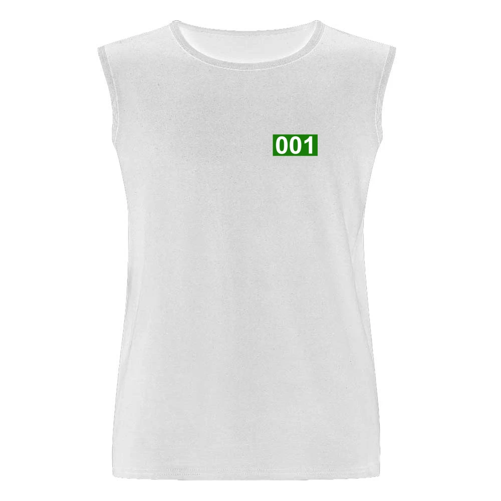 001 Squid Game Player Halloween Costume Men Sleeveless T-Shirt