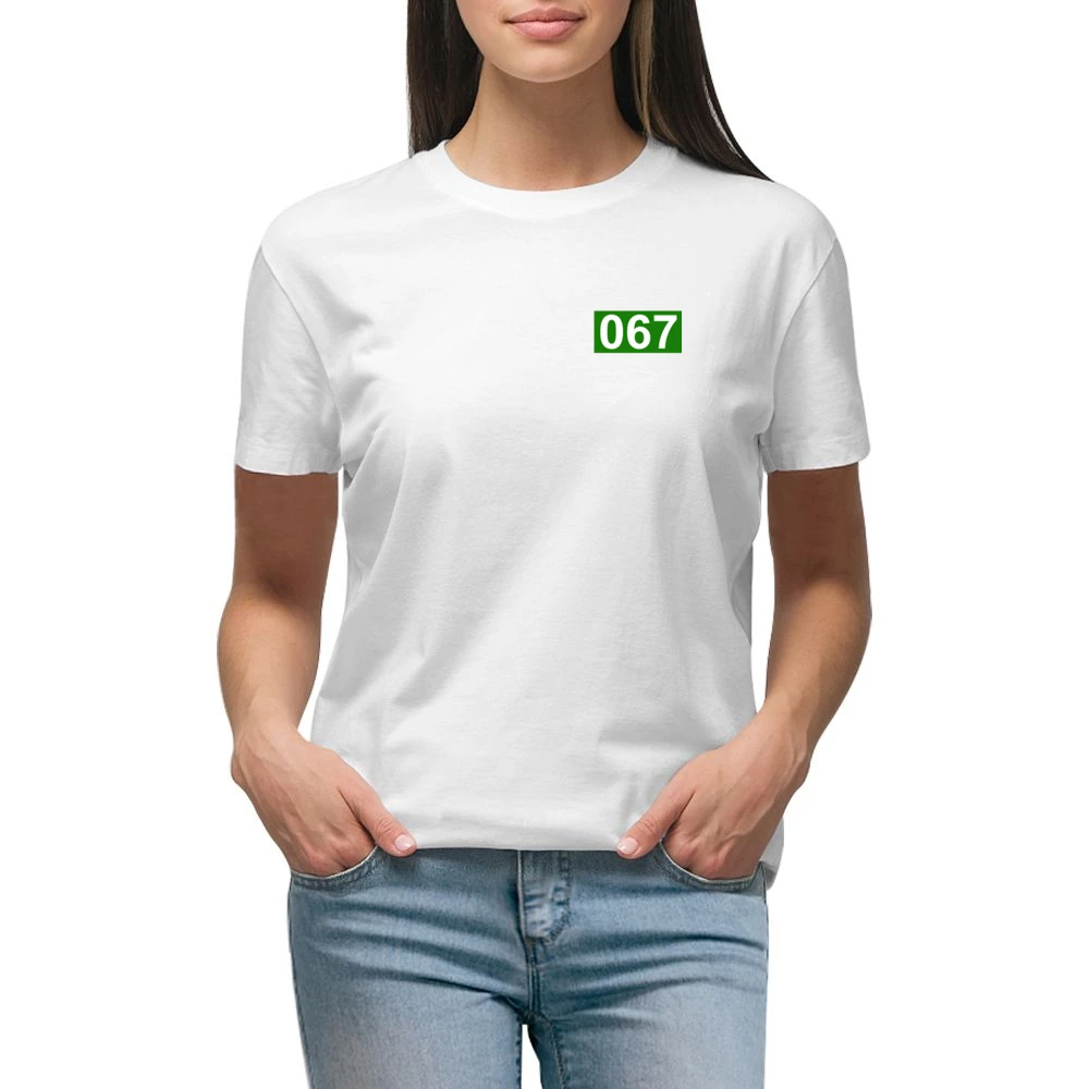 067 Squid Game Player Halloween Costume Premium Women Ladies T-shirt