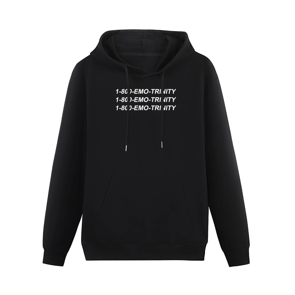 1 800 Emo Trinity Funny Popular Culture Parody Graphic Band Men Hoodie With Pocket