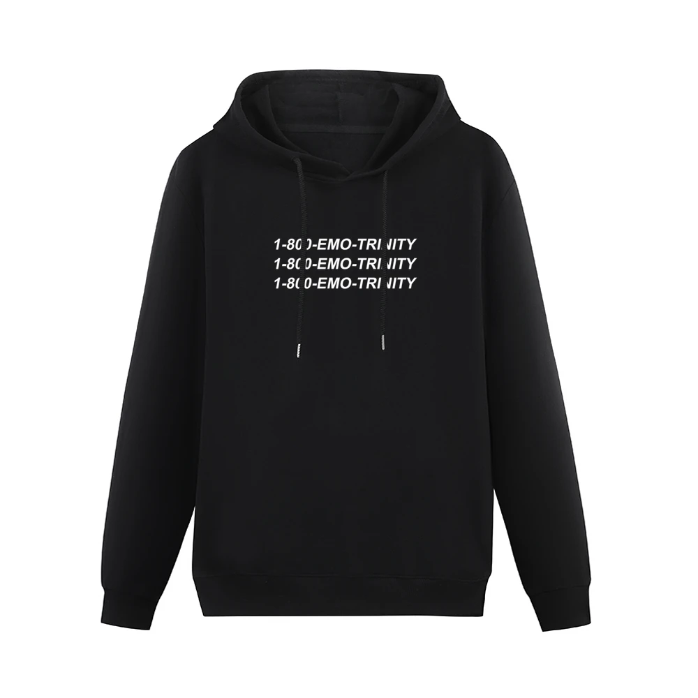 1 800 Emo Trinity Funny Popular Culture Parody Graphic Band Men Hoodie Without Pocket