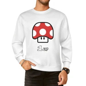 1 up Super Mario Retro European Size Pullover Sweater