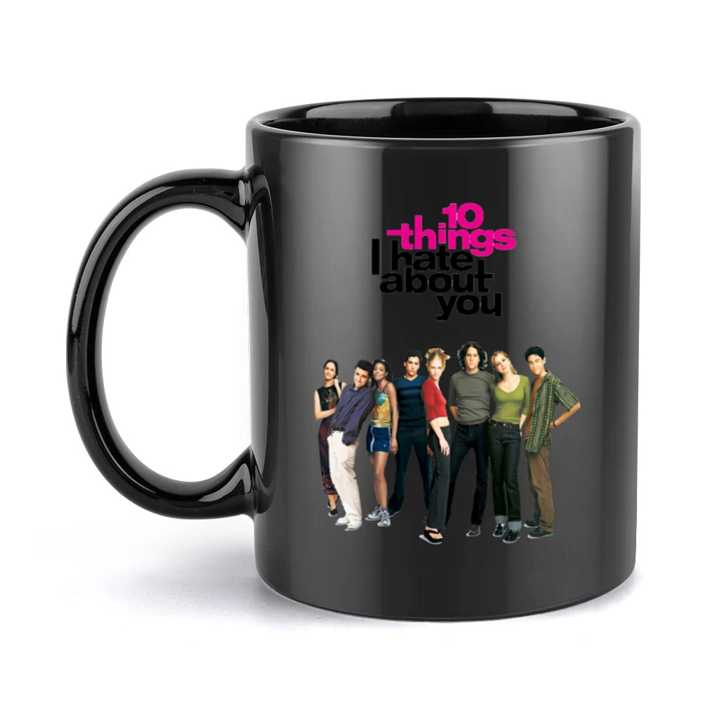 10 Things I Hate About You Fun Popular 90s Vintage Movie Poster Graphi Black Mug