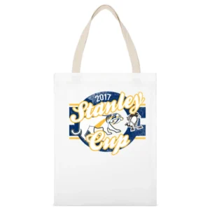2017 Stanley Cup Playoffs Cool Nashville VS Pittsburgh Texas Hockey Fa White Canvas Tote Shopping Bag
