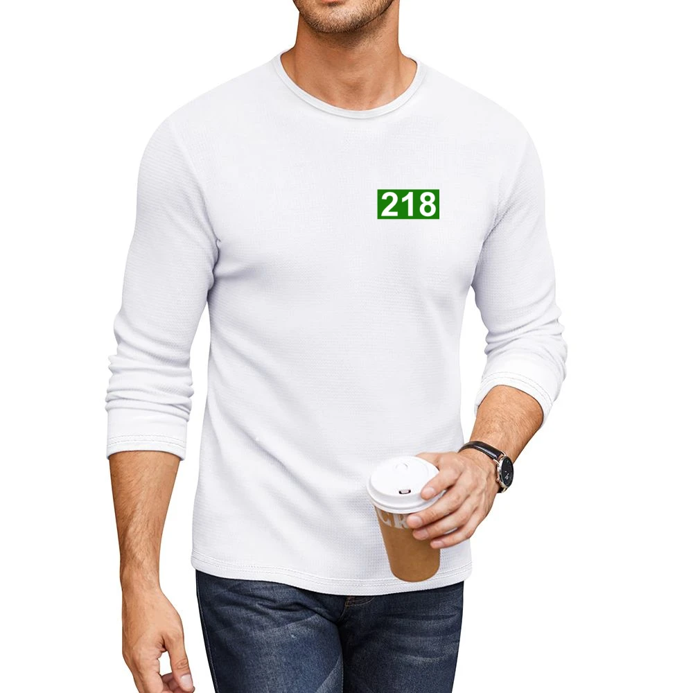 218 Squid Game Player Men CrewNeck Long Sleeve T-Shirt
