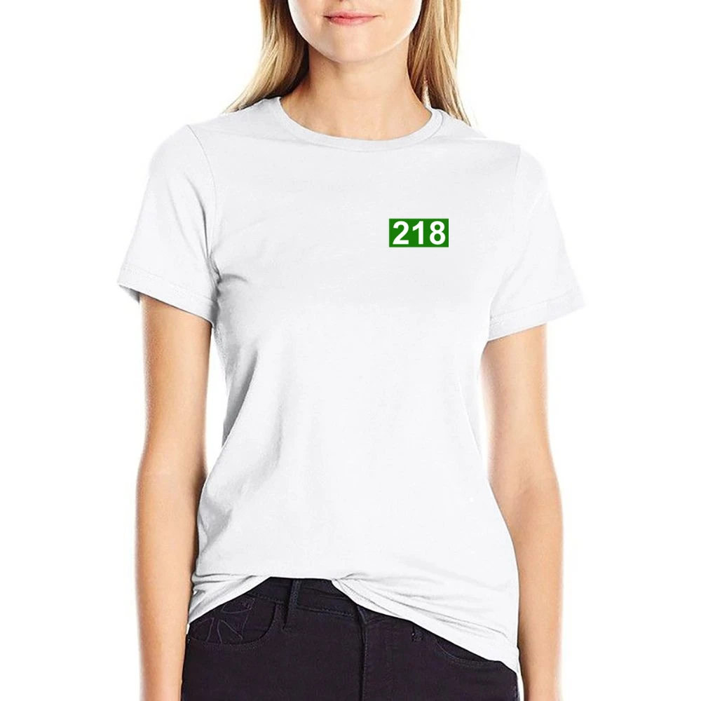 218 Squid Game Player US Size Women Ladies T-shirt