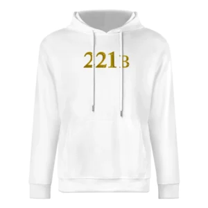 221B Apartment Number Fun Sherlock Holmes Graphic European Size Men Hoodie