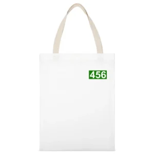 456 Squid Game Player Halloween Costume White Canvas Tote Shopping Bag