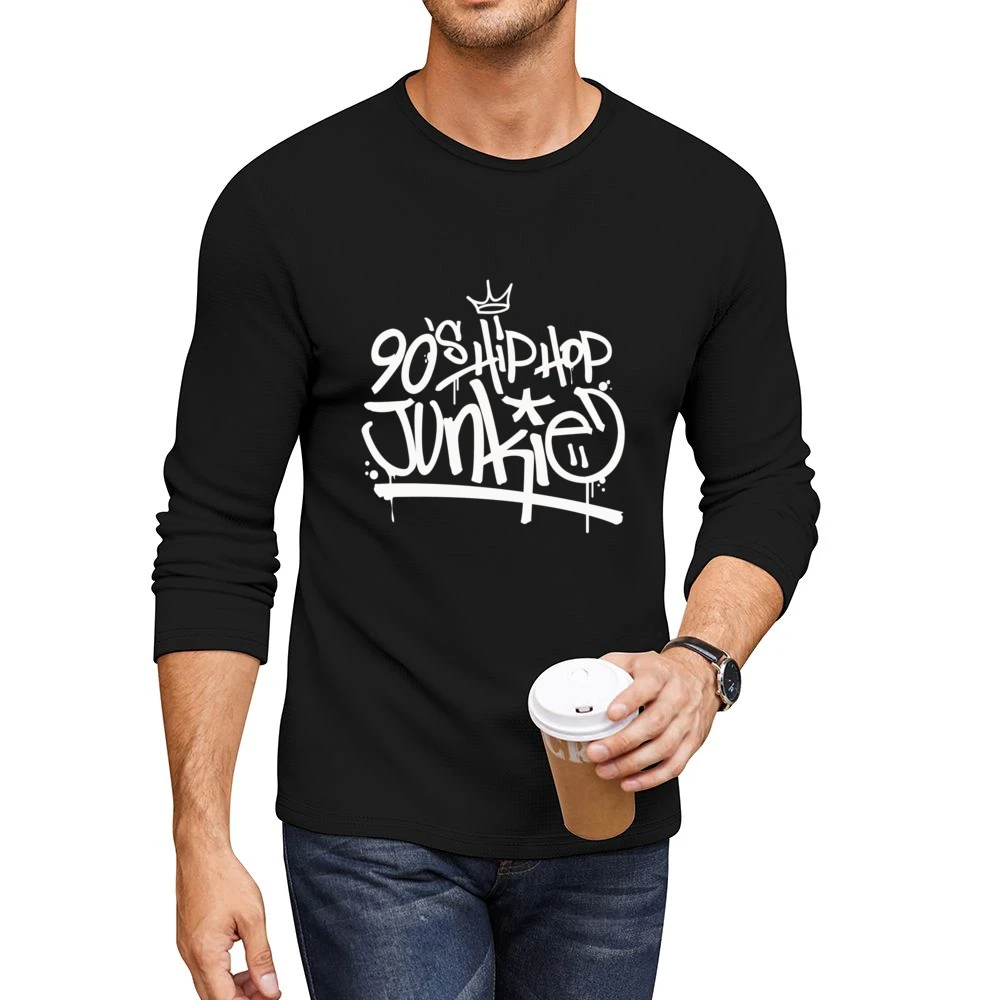 90's Hip Hop Junkie Men CrewNeck Long Sleeve T-Shirt