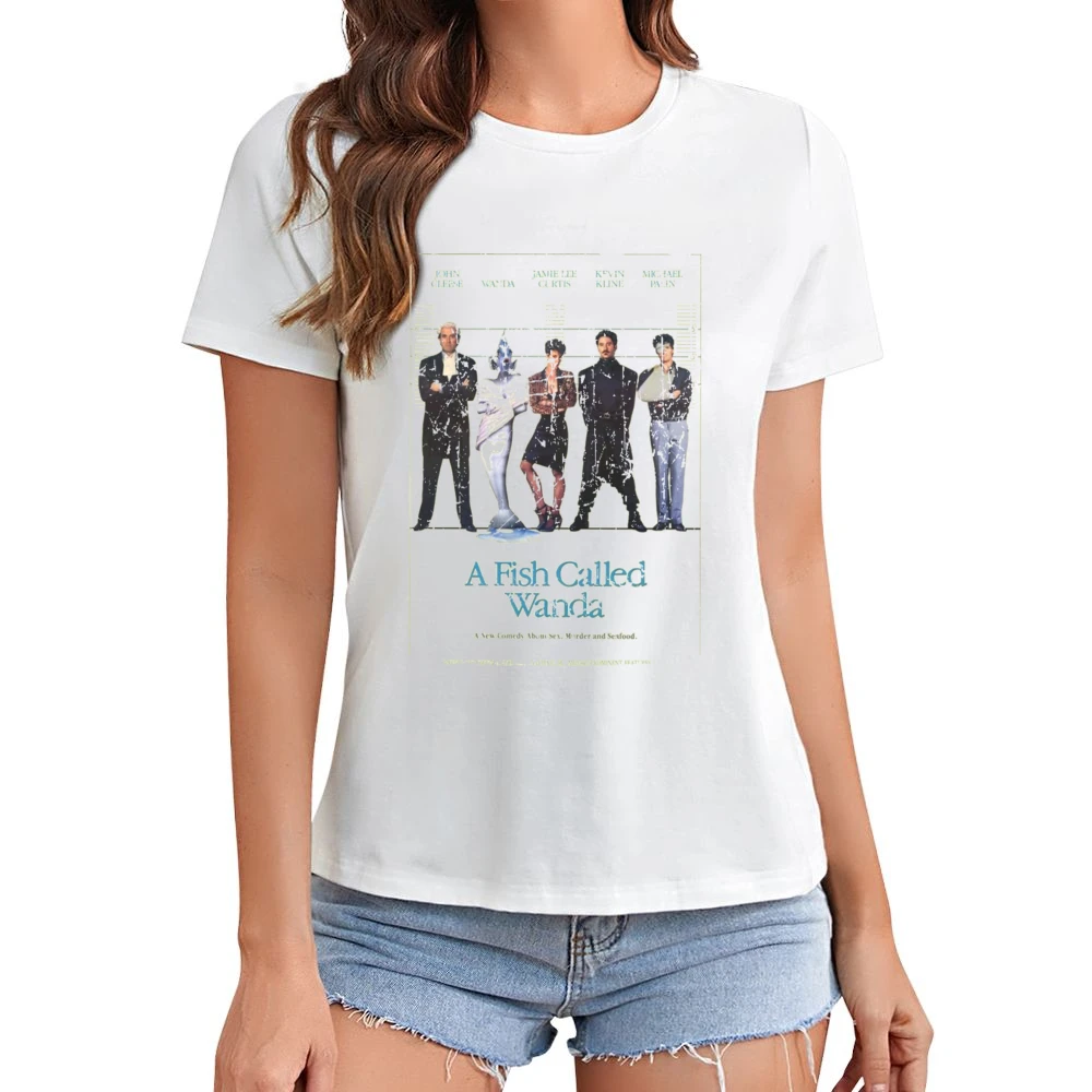 A Fish Called Wanda Movie Poster Retro Aged Look Asian Size Women Ladies T-shirt
