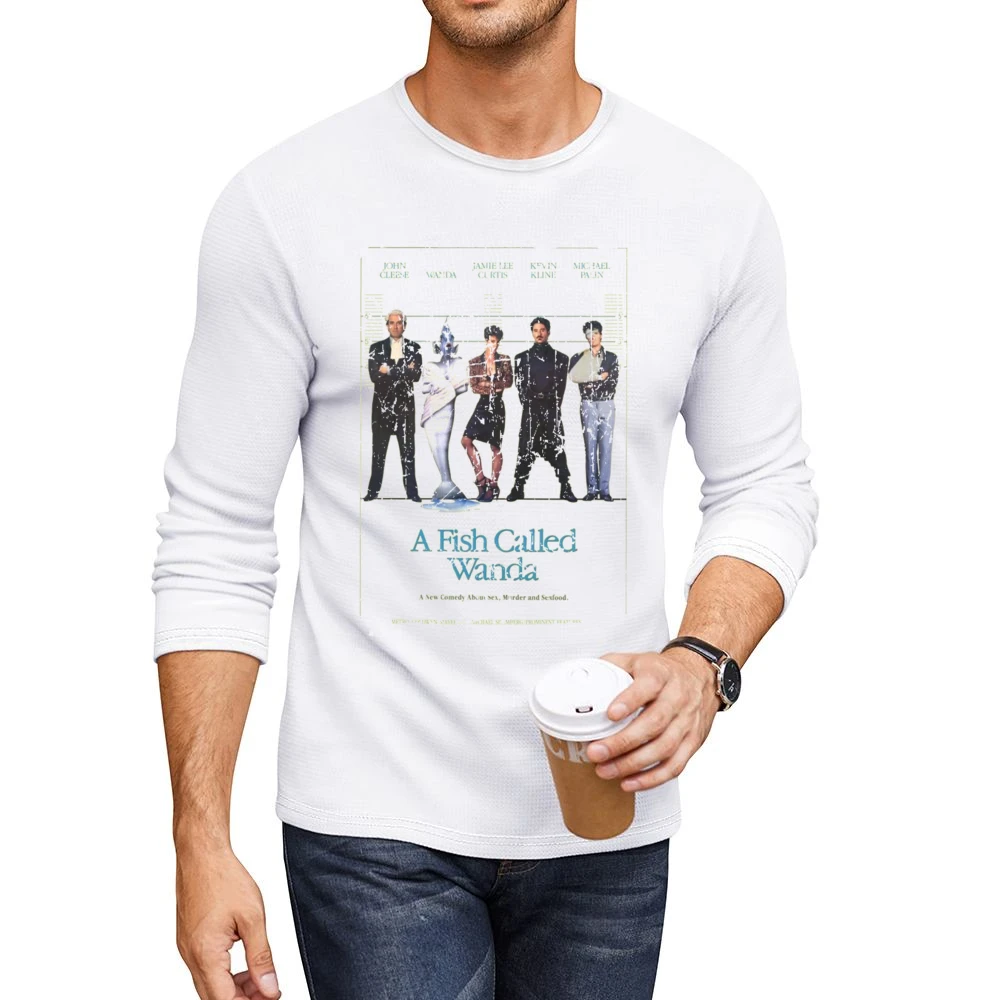 A Fish Called Wanda Movie Poster Retro Aged Look Men CrewNeck Long Sleeve T-Shirt