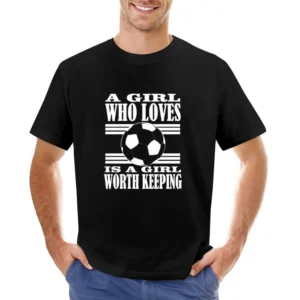 A Girl who love soccer Asian Size Men T-Shirt