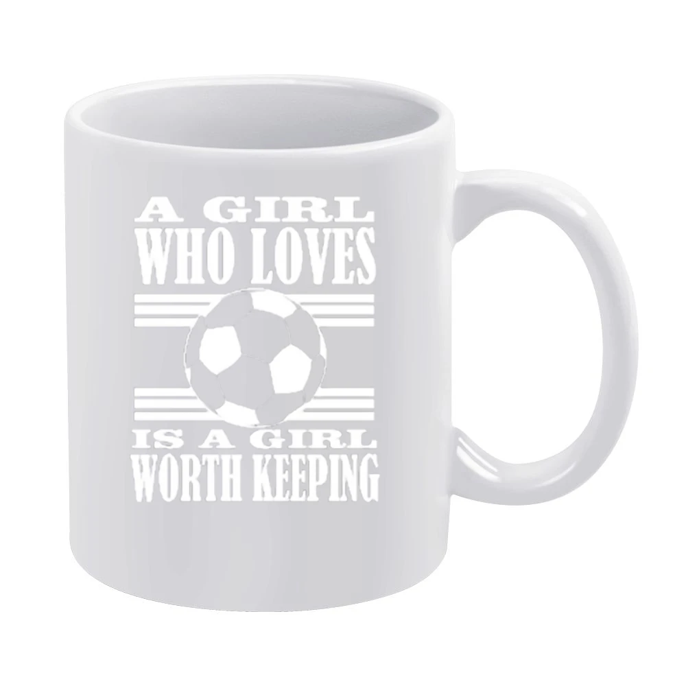 A Girl who love soccer White Mug