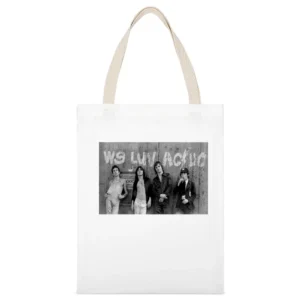 AC DC Group Tshirt (All Colors Available) White Canvas Tote Shopping Bag