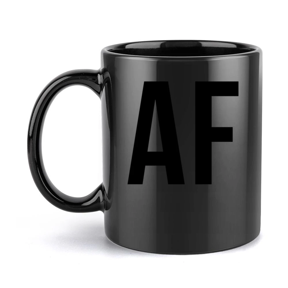 AF Fun Popular Slang As Fuck Graphic Tee Shirt Black Mug