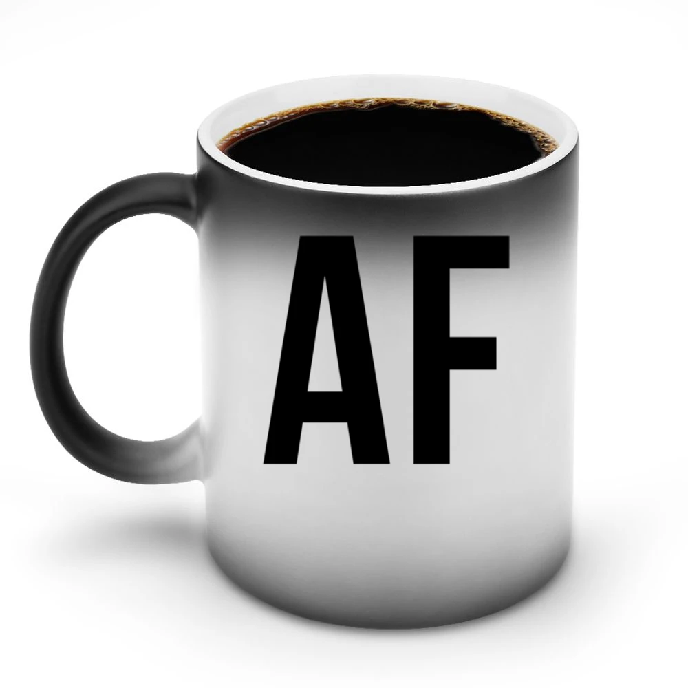 AF Fun Popular Slang As Fuck Graphic Tee Shirt Discoloration Mug