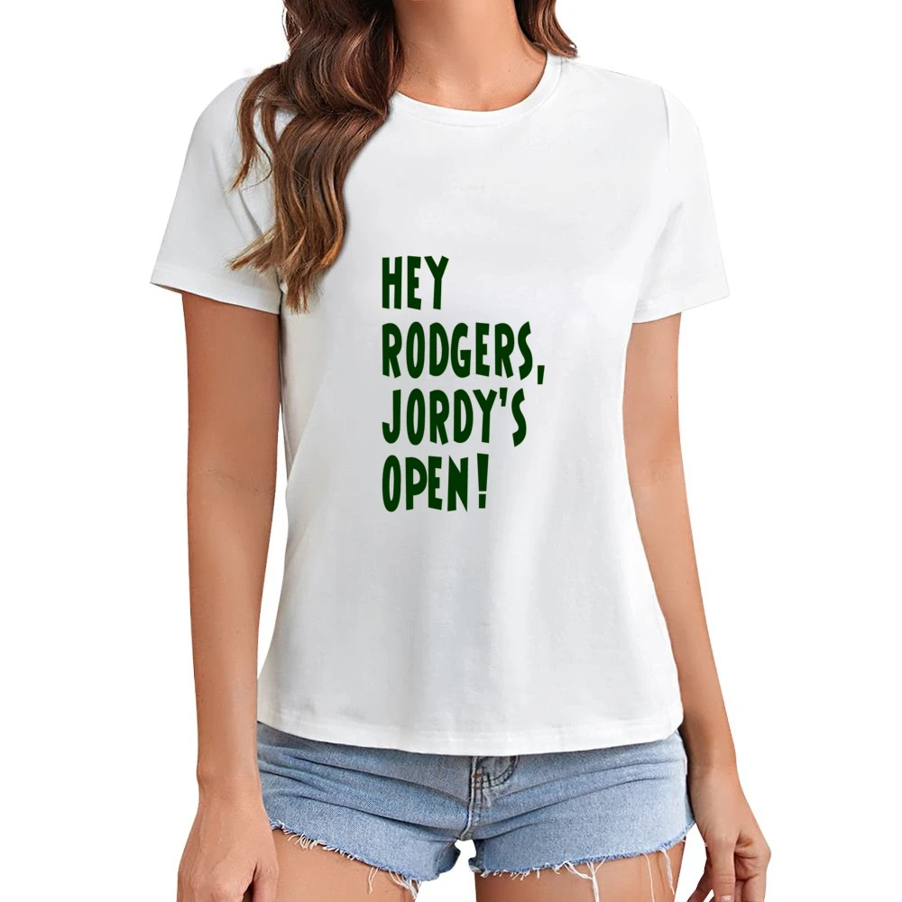 Aaron Rogers Jordy Nelson Packers Tshirt Asian Size Women Ladies T-shirt