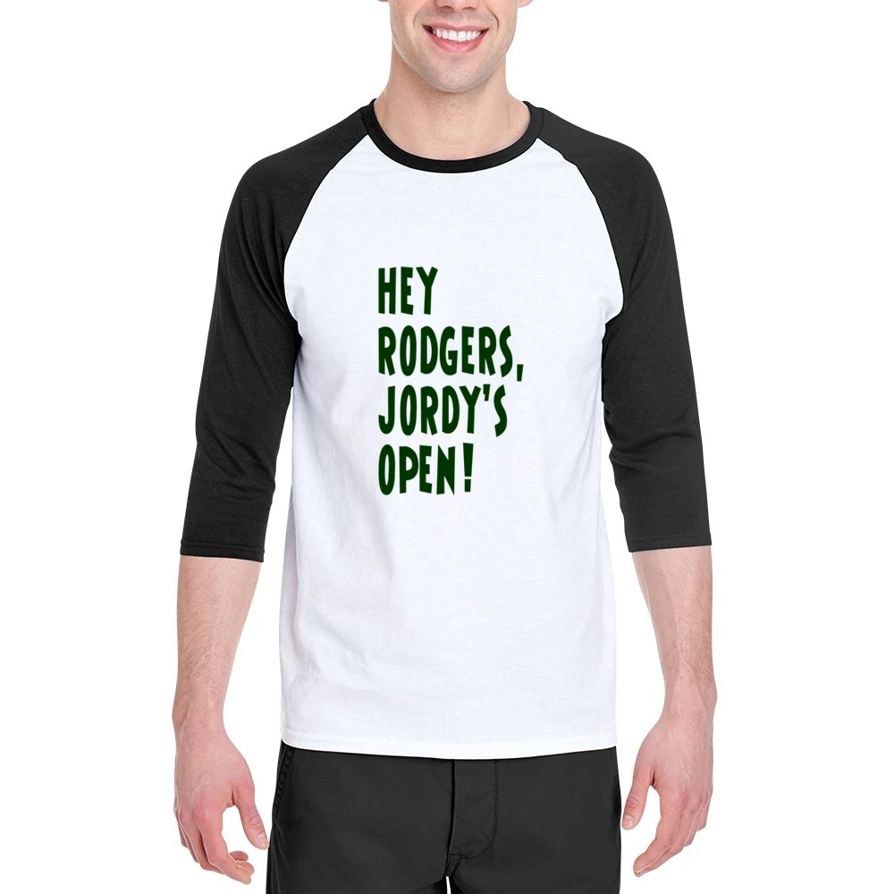 Aaron Rogers Jordy Nelson Packers Tshirt Men 3/4 Sleeve T-Shirt