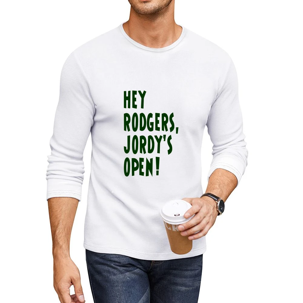 Aaron Rogers Jordy Nelson Packers Tshirt Men CrewNeck Long Sleeve T-Shirt