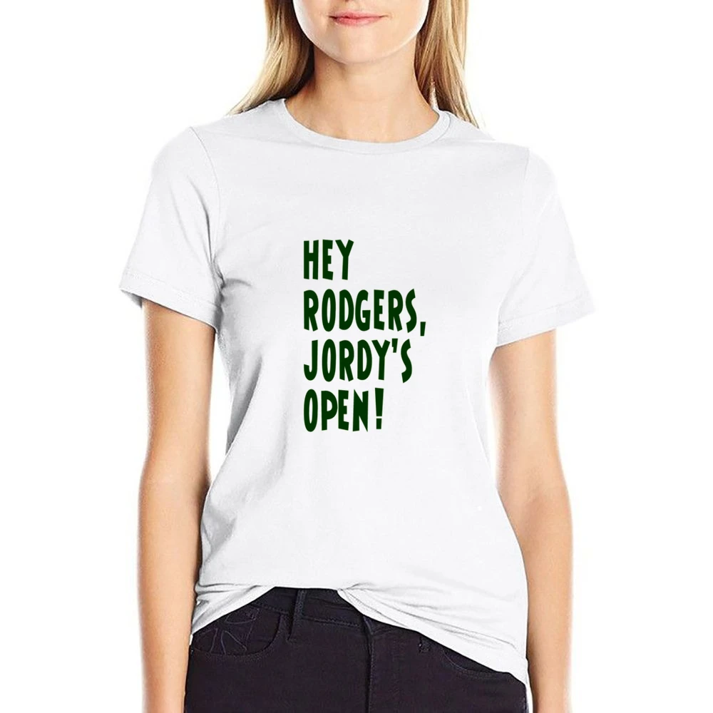 Aaron Rogers Jordy Nelson Packers Tshirt US Size Women Ladies T-shirt