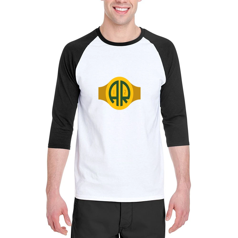 Aaron Rogers logo Packers Tshirt Men 3/4 Sleeve T-Shirt