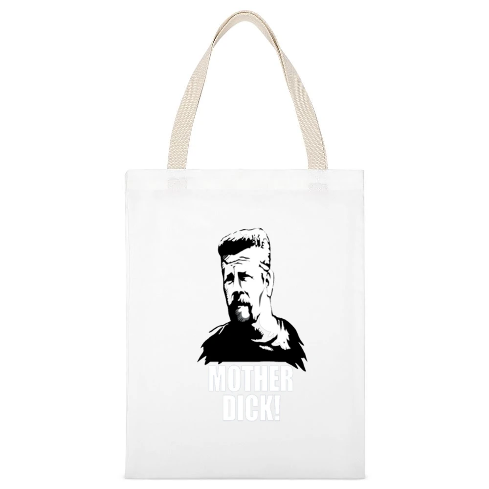 Abraham Mother Dick Tshirt White Canvas Tote Shopping Bag