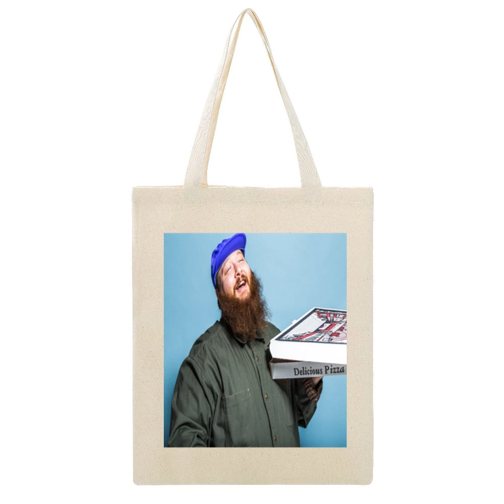Action Bronson Delicious Pizza Tshirt Beige Canvas Tote Shopping Bag