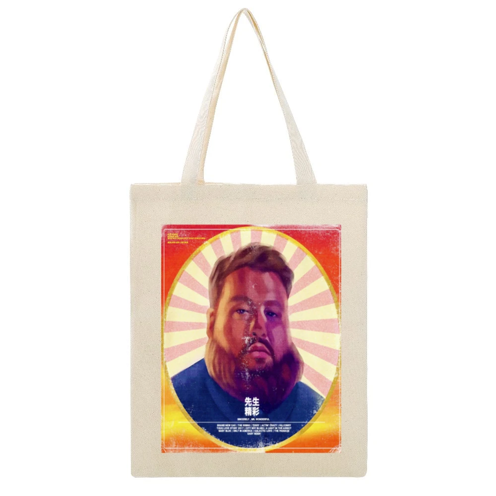 Action Bronson Mr Wonderful Tshirt (all Styles And Colors Available) Beige Canvas Tote Shopping Bag