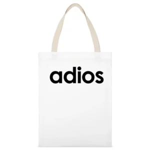Adios Fun Cool Popular Sports Parody Graphic White Canvas Tote Shopping Bag