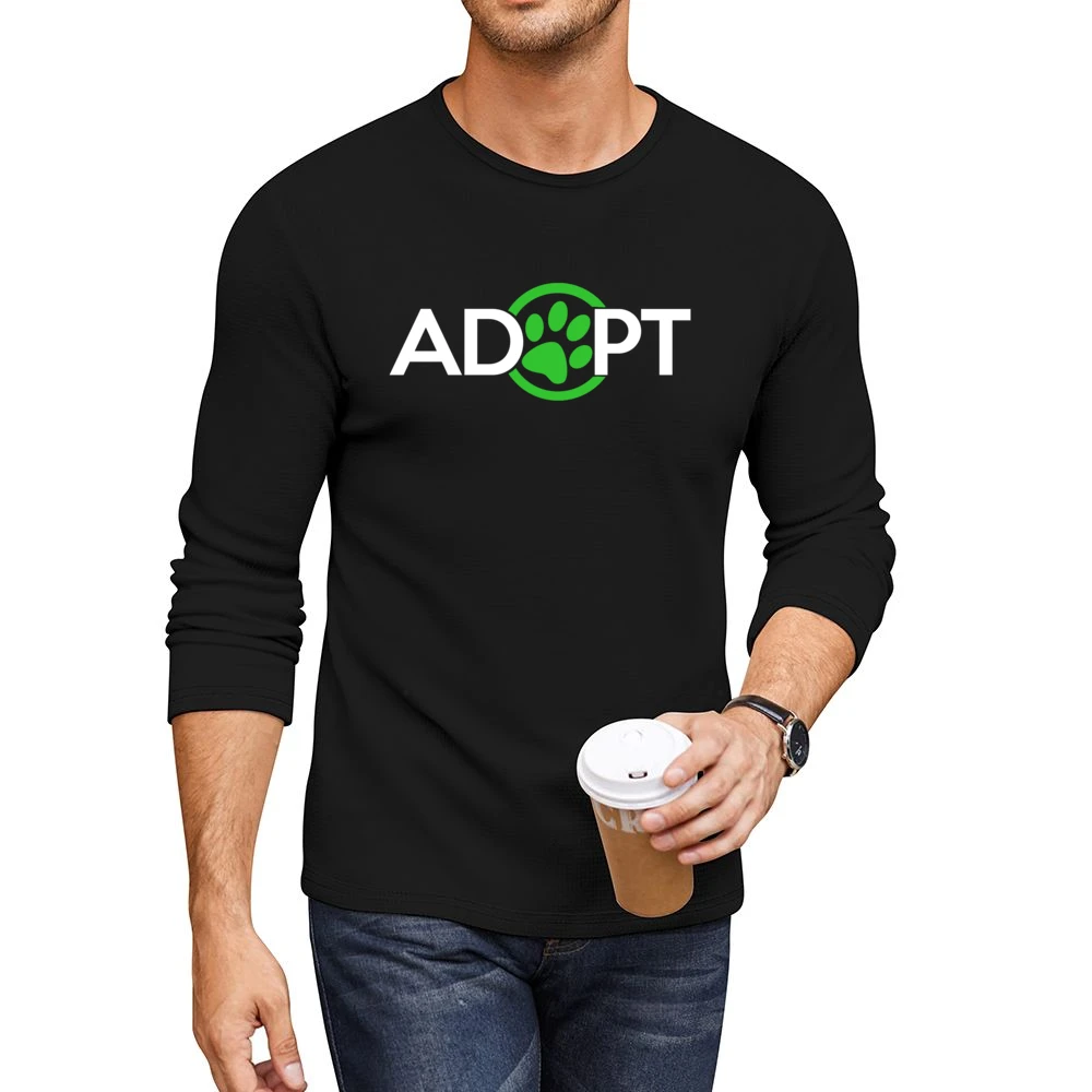 Adopt Fun Dog Cat Lover Kate Upton Rescue Men CrewNeck Long Sleeve T-Shirt