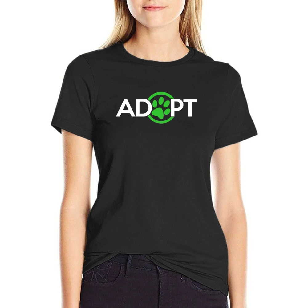 Adopt Fun Dog Cat Lover Kate Upton Rescue US Size Women Ladies T-shirt