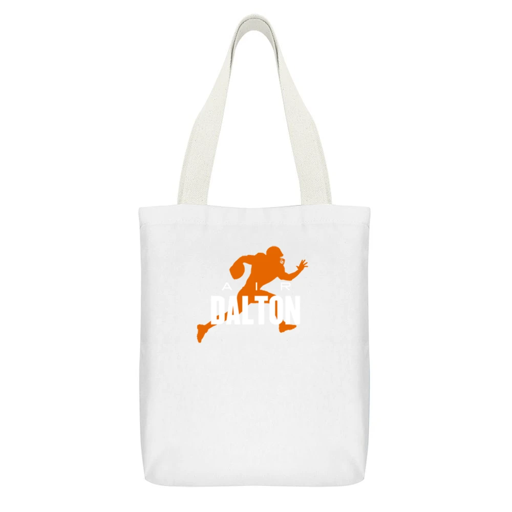 Air Andy Dalton Cincinnati Football Fan Parody White Canvas Tote Shopping Bag With Interior Pocket