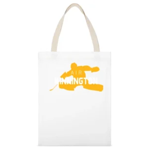 Air Binnington Jordan St Louis Hockey Goalie Champions Long Sleeve White Canvas Tote Shopping Bag