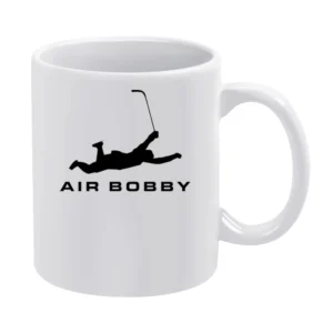 Air Bobby Orr Funny Boston Bruins Hockey Legend Sports White Mug