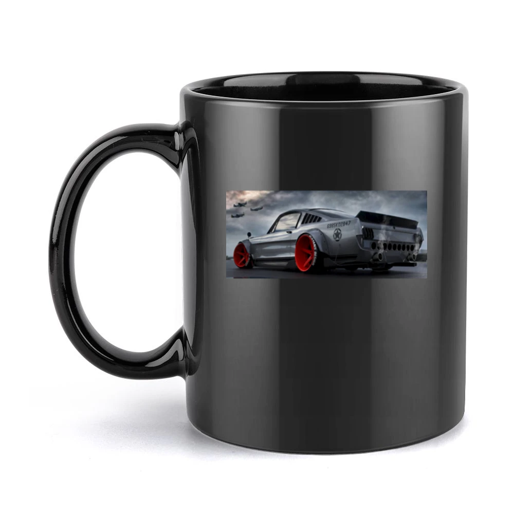Air Force Mustang Tshirt Black Mug