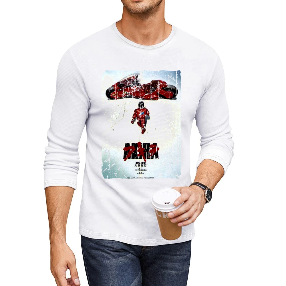 Akira Movie Poster Retro Aged Look Men CrewNeck Long Sleeve T-Shirt