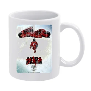 Akira Movie Poster Retro Aged Look White Mug