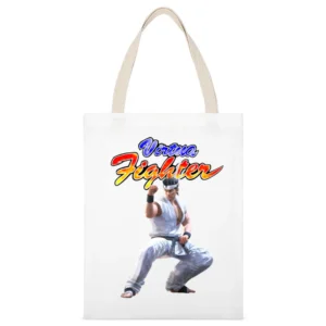 Akira Yuki Virtua Fighter Arcade Fighting Retro Video Game Character F White Canvas Tote Shopping Bag