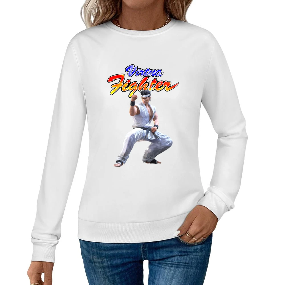 Akira Yuki Virtua Fighter Arcade Fighting Retro Video Game Character F Women Pullover Sweatshirt