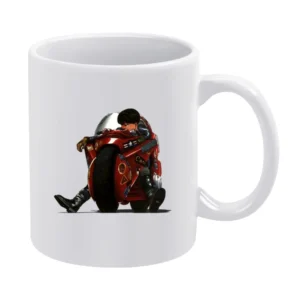Akira manga anime kaneda riding bike White Mug
