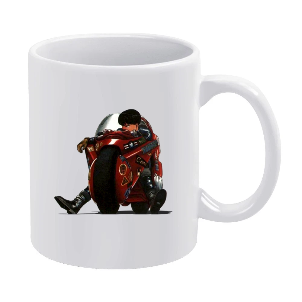 Akira manga anime kaneda riding bike White Mug