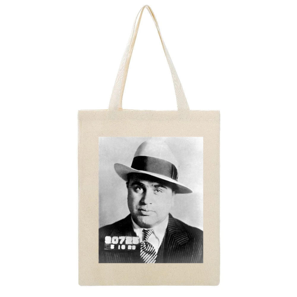 Al Capone Mugshot Tshirt (all styles and colors available) Beige Canvas Tote Shopping Bag