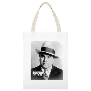 Al Capone Mugshot Tshirt (all styles and colors available) White Canvas Tote Shopping Bag