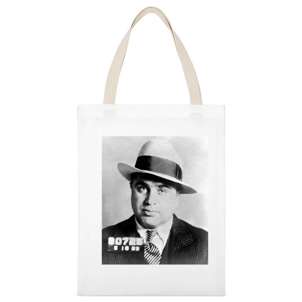 Al Capone Mugshot Tshirt (all styles and colors available) White Canvas Tote Shopping Bag