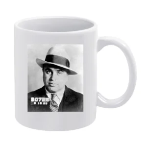 Al Capone Mugshot Tshirt (all styles and colors available) White Mug