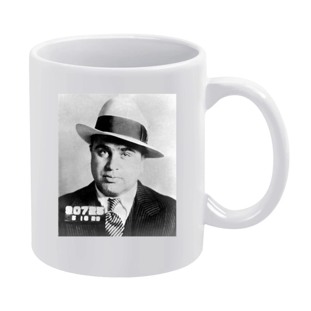 Al Capone Mugshot Tshirt (all styles and colors available) White Mug