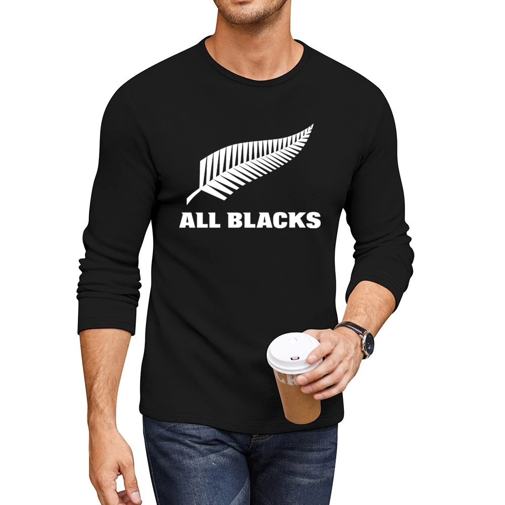 All Blacks Rugby Men CrewNeck Long Sleeve T-Shirt