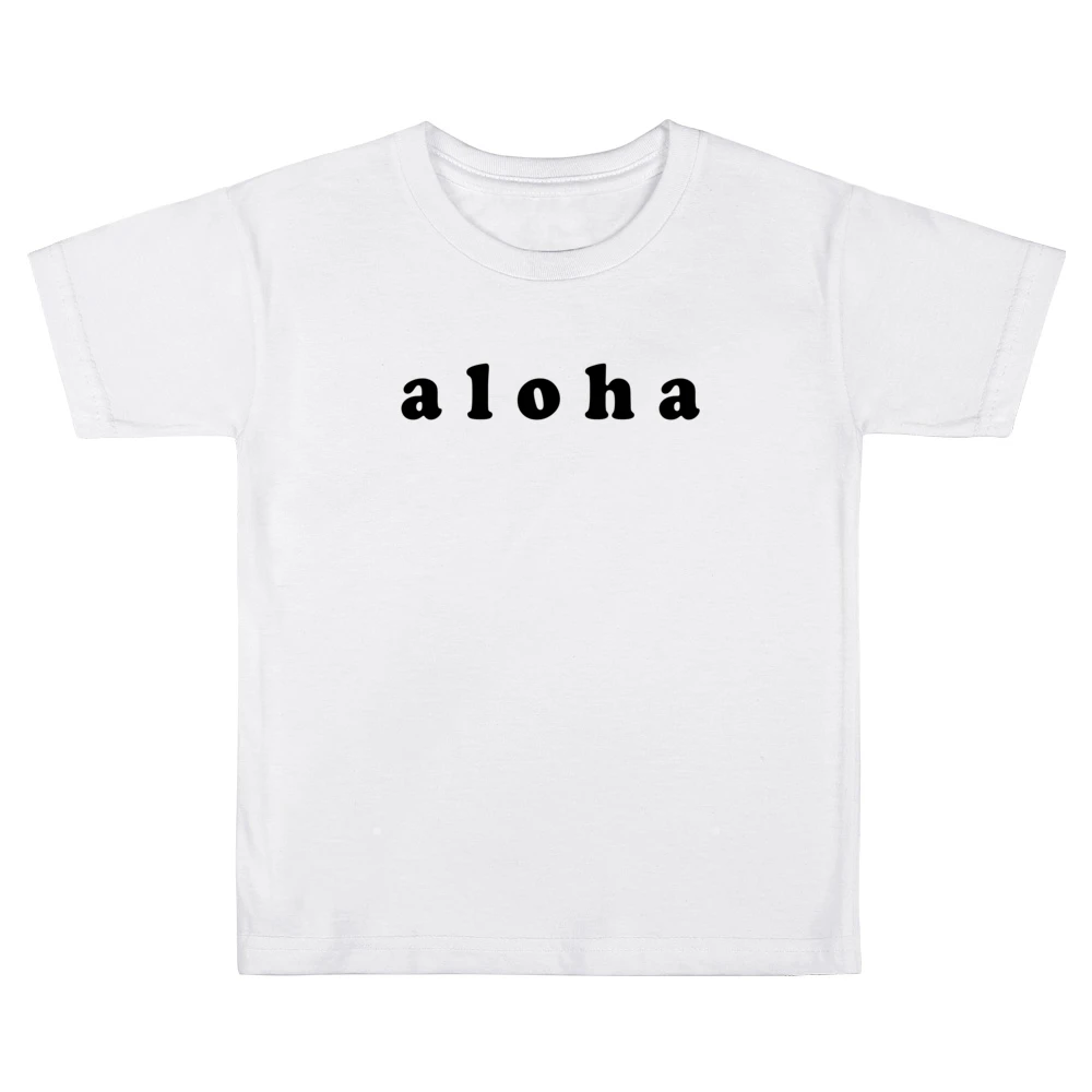 Aloha Hawaii Hello Goodbye Fun Graphic Kids Boys Girls T-Shirt