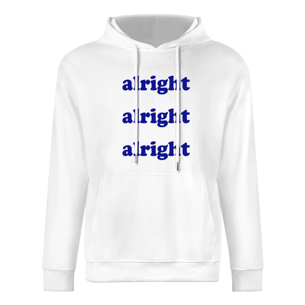 Alright Alright Alright Fun Vintage Party Graphic European Size Men Hoodie